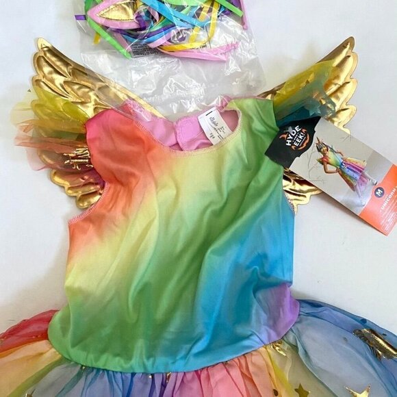 Target Rainbow Unicorn Halloween Costume Dress Headpiece Hyde & EEK! Size M - Picture 3 of 7